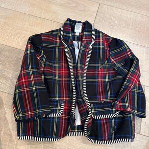 HARAJUKI MINI FOR TARGET GIRLS CHRISTMAS PLAID BLAZER JACKET SIZE M 7/8